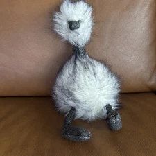 JELLYCAT Pom Pom Dazzle Med Black Tip Sparkles Ostrich Emu PLUSH Bird 14” Cutie!