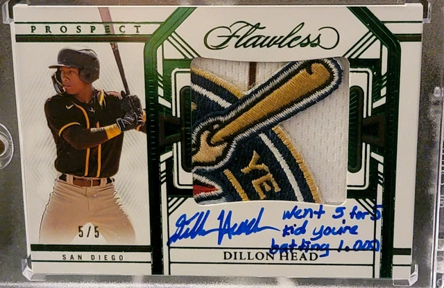 2024 Panini Flawless Dillon Head Smaragd Logo Patch Auto 5/5 Padres Ebay 1/1 SSP