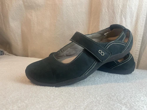 Scarpe basse donna 8 5 M Clarks Haley 11290 Luna nere pelle nabuk Mary Jane