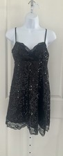 Express Slip Sequined Strappy Mini Party Dance Club Lace Edge Dress Size 4