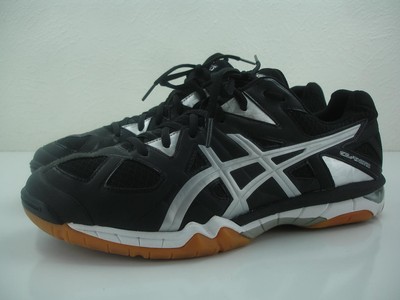 Men's sz 10.5 M Asics Gel-Tactic B504N Court Black Onyx Silver Shoes Volleyball