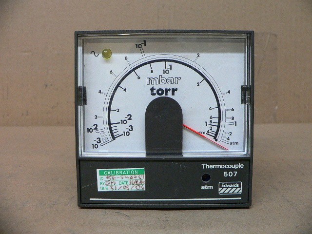 Edwards Thermocouple 507 Gauge Display Model Edwards Thermocouple Gauge