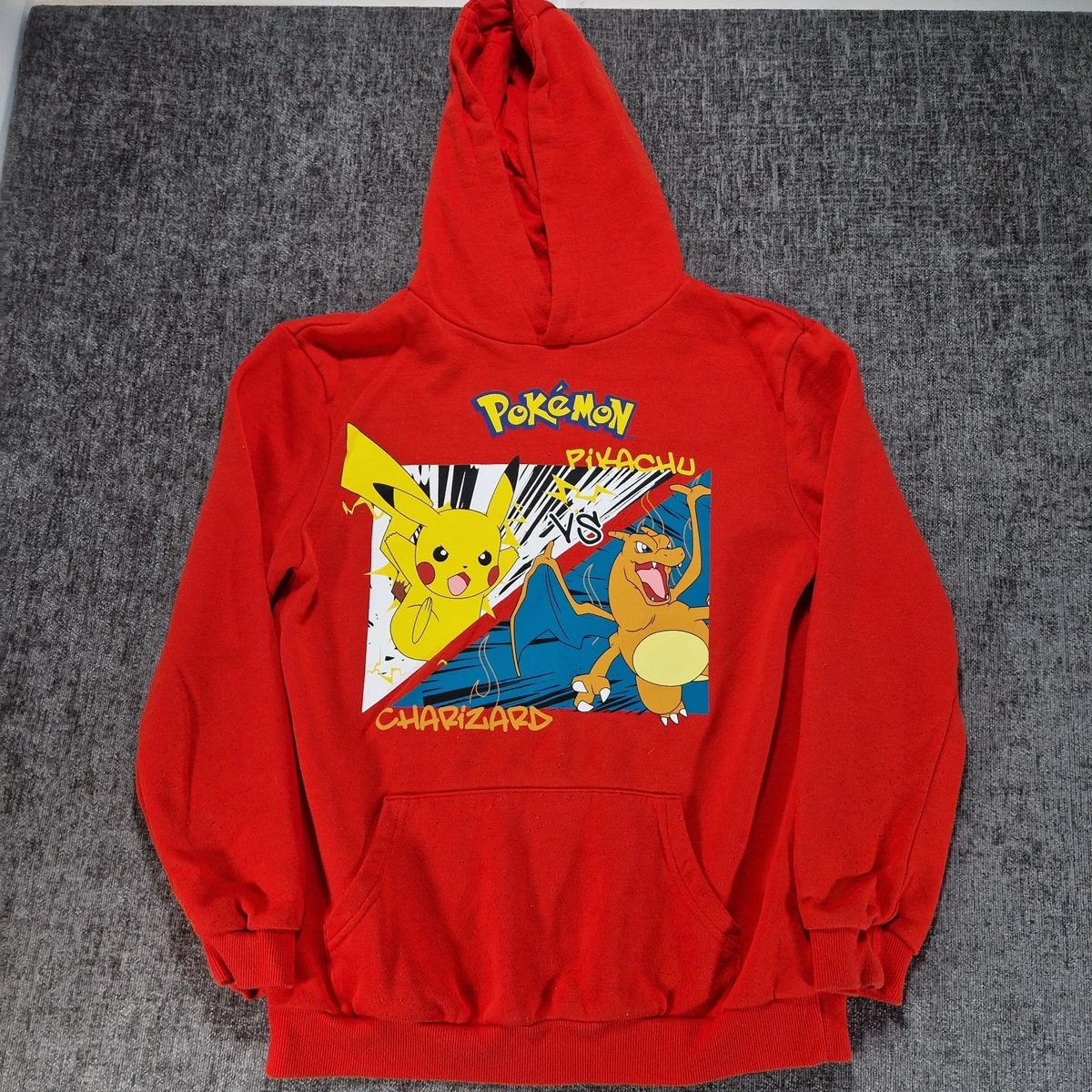 Pokémon Boys Hoodie Reißverschluss Grauer Langarm-Kapuzenpullover