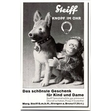 Steiff Stuffed Animals High-Quality Plush Toys 1930 German Ad SAK5-M6