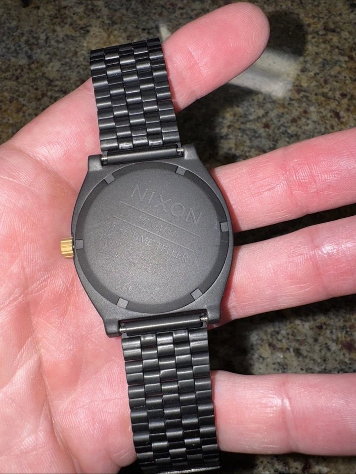 Nixon Time Teller  Wrist Watch for Men Black Gold A045-001-00 - Image 3 of 4