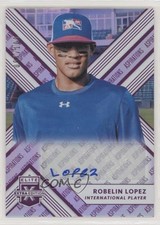2018 Panini Elite Extra Edition Aspirations Purple 97/100 Robelin Lopez Auto 2r8