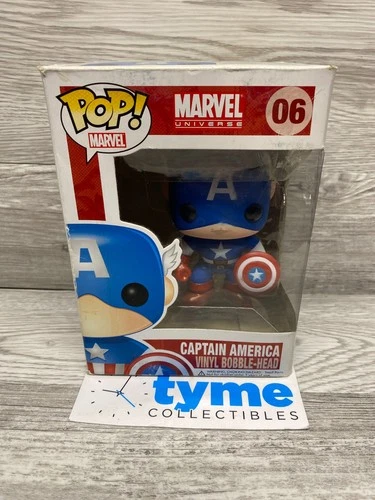 Funko Pop! Vinyl: Captain America #06 Marvel Collectible Figure DAMAGED BOX