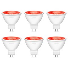 MR16 Red LED Light Bulbs 6 Pack, 6W 50W Equivalent , GU5.3 Bi-Pin 12V, Non-D...