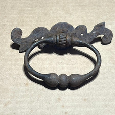 Ancienne Grande Poignée Fer Forgé  XIXe Meuble Menuiserie