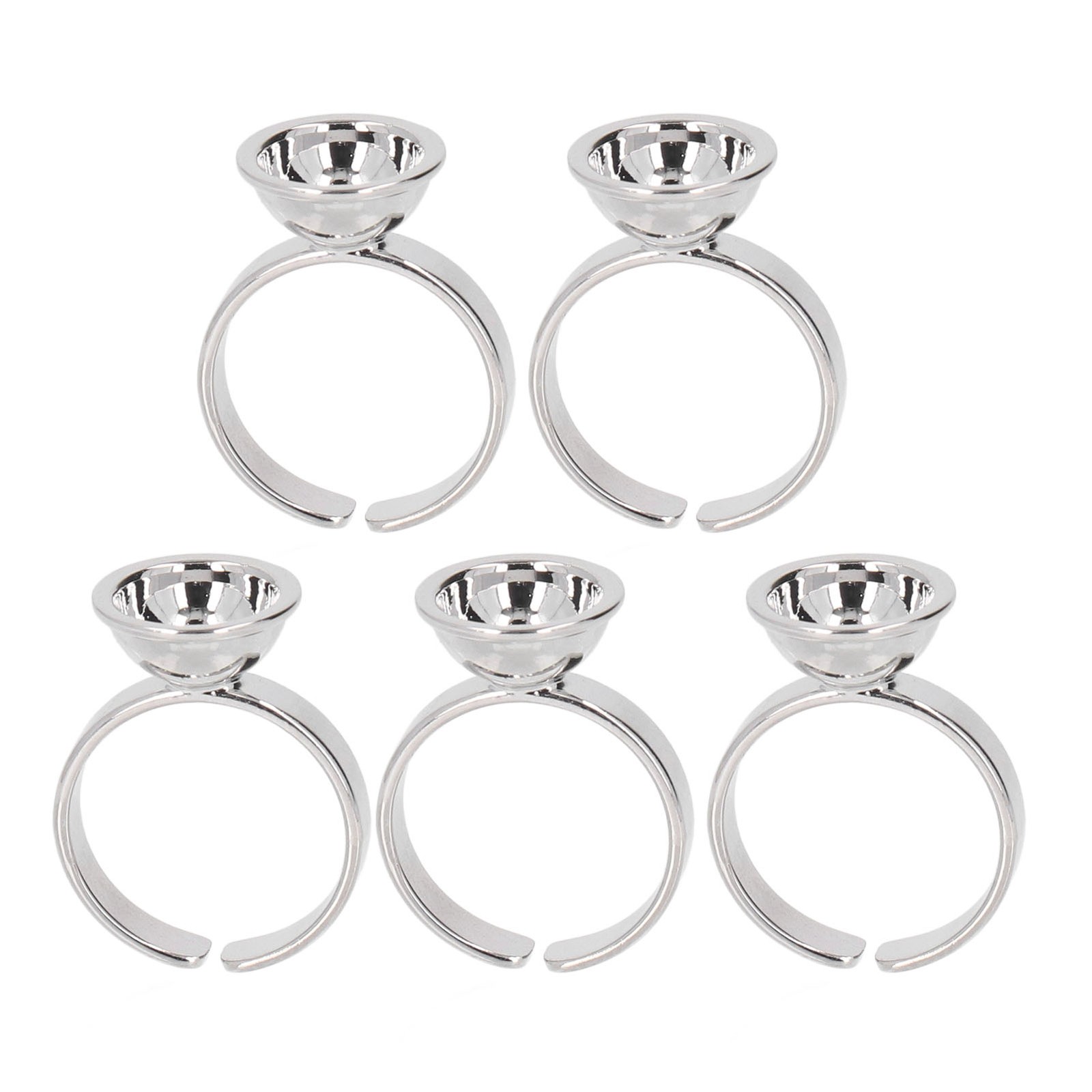 5pcs Microblading Ink Ring Cup Stainless Steel Tattoo Pigment Eyelash Extens HPT