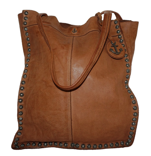 HARBOUR 2nd Large Cedar-Tan Premium Leather Tote Shoulder Bag 14x11