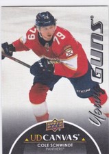 2021-22 Extended Series UD Canvas Black Young Guns #C387 Cole Schwindt Panthers