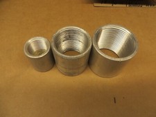 PIPE CONDUIT COUPLING ALUMINUM THREADED 3 PIECES I.D. 1-3/4", 1-1/2", 7/8"