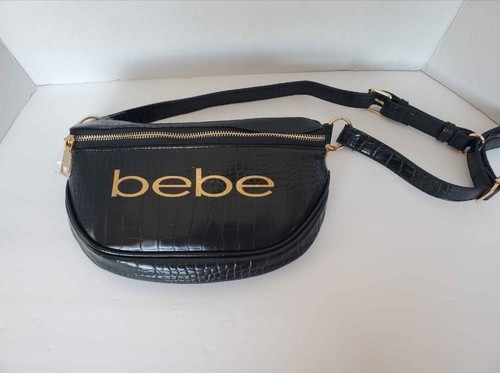 Bebe Josephine Croco Convertible Sling Belt Bag Purse E20-3606C - Picture 1 of 5