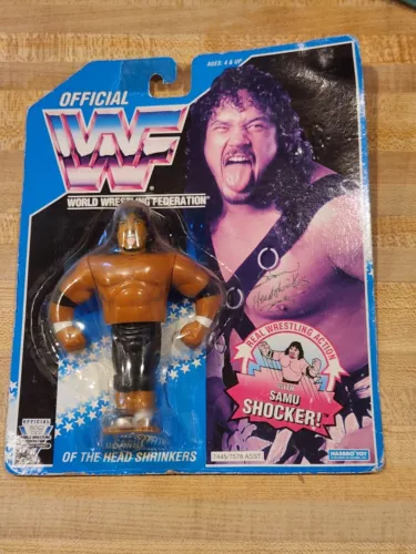 WWF Headshrinkers Samu Hasbro Series 10 Wrestling Figure WWE 1993 