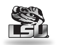 LSU Tigers Logo 3D Chrome Auto Decal Sticker NEW Truck Car Rico