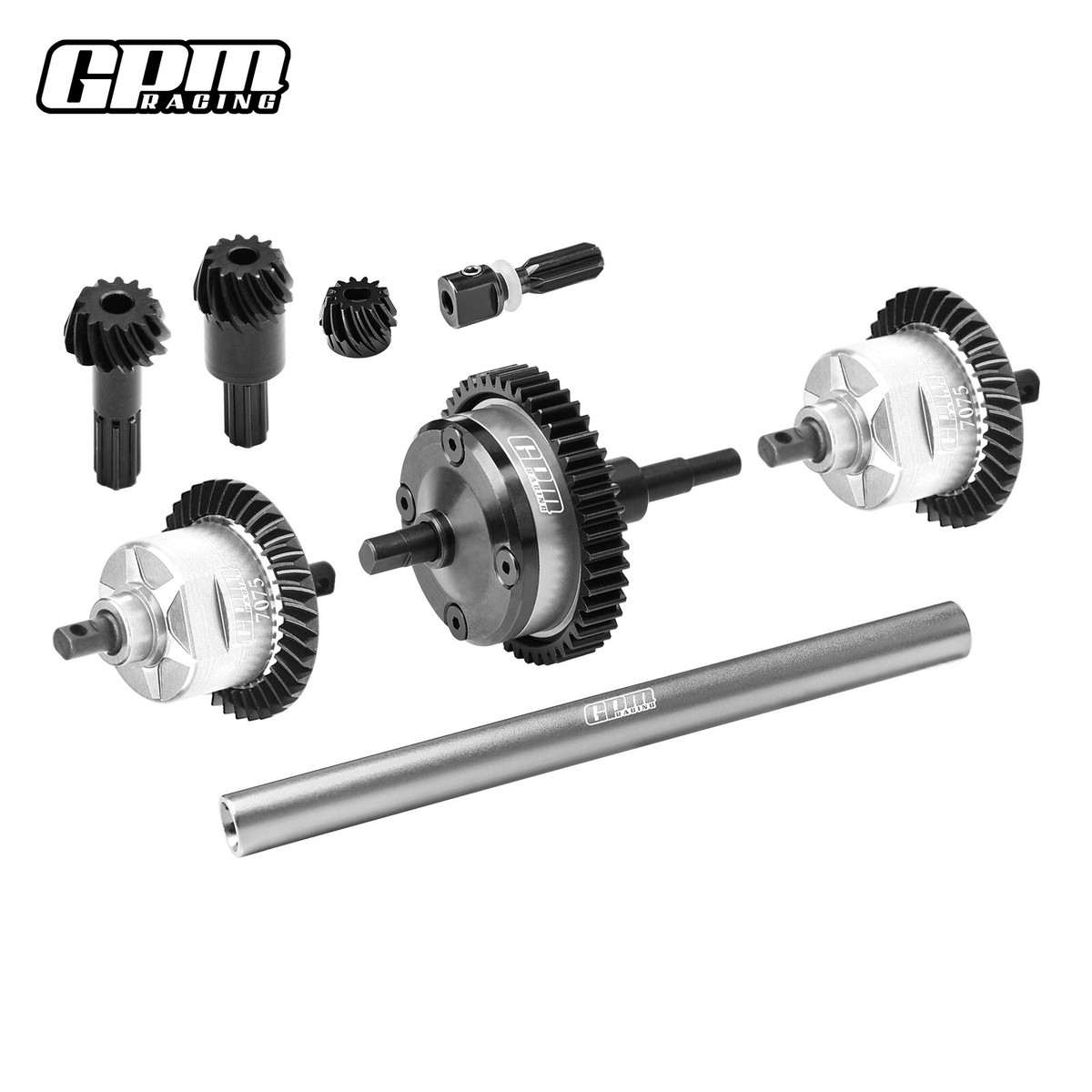 GPM Carbon Steel + 7075Alu Front &Centre &Rear Complete Diffs Mini