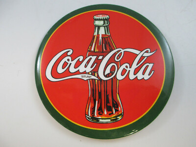 Coca-Cola Magnet Disc Logo Red Bullseye on Green Background Coke