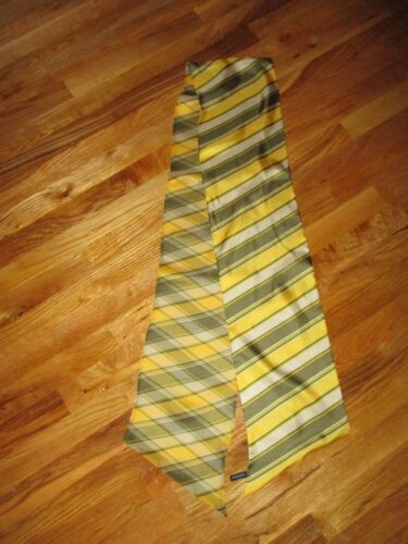 Ann Taylor Olive Green Yellow Striped Double Laye… - image 1
