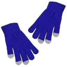 2 Pair Blue Touch Screen Gloves Smartphone Magic Texting Winter Ships Fast  