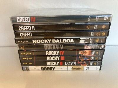 Rocky Balboa Saga 1-6 + Creed 1-2-3 - Lot 9 DVD - Italienisch