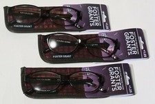 New 3 Pair 1.25 Foster Grant Monica MAG Magenta Women's Reading Glasses w/Cases