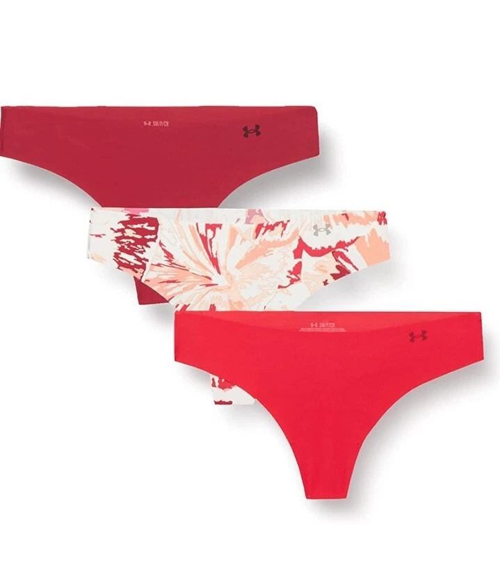 Under Armour Women's Thong Printed UA Pure Stretch Underwear 3-Pack X-Large