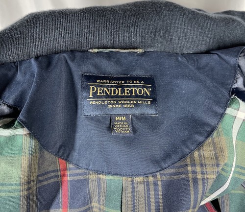 Pendleton Hooded Waterproof Jacket Women Size Medium Midnight Navy Blue Parka - Picture 5 of 12