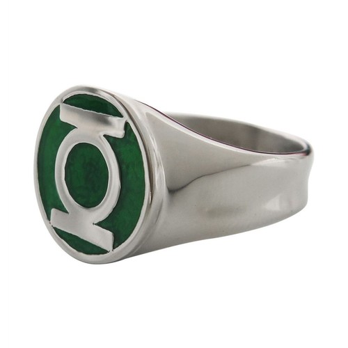 Anillo de acero inoxidable símbolo linterna verde de DC Comics - acabado cromado - Imagen 37 de 45