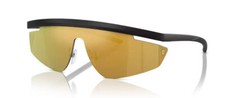 New Ferrari Authentic Unisex Sunglasses 6001 Matte Black 504/7P Gold Mirror 40mm