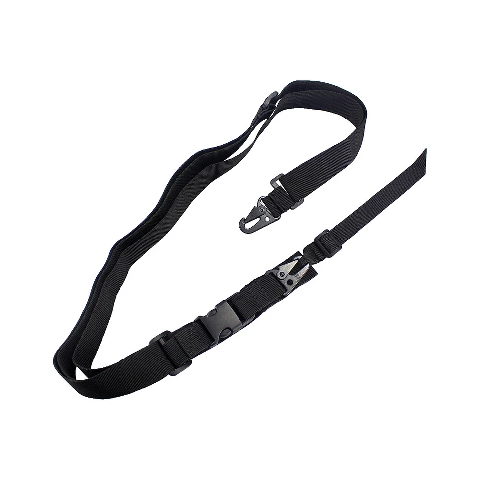Tactical 3 Point Gun Sling Adjustable Rifle Gun Strap Quick Detach Mount Black - Image 3 of 4