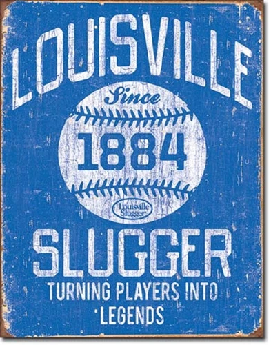 Louisville Slugger Since 1884 Baseball Novelty TIN SIGN Metal Vintage Poster