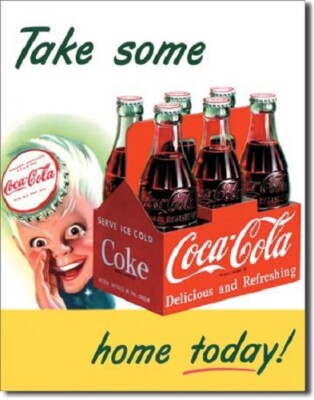 12 1/2'' X 16'' SPRITE BOY TAKE SOME HOME TODAY COCA-COLA METAL SIGN NEW