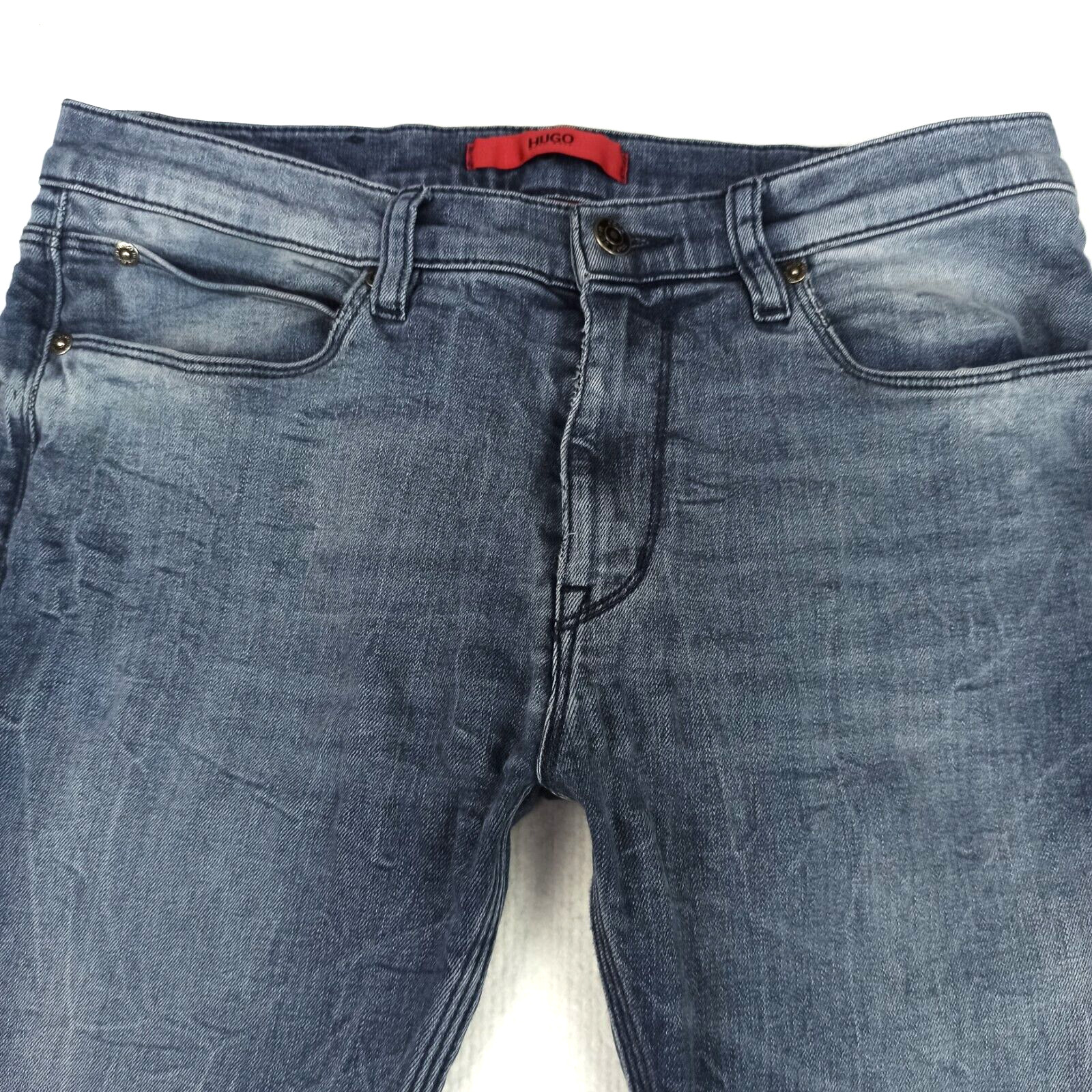 Hugo Boss 734-Extra-Slim-Fit Mens Jeans W29 L30 Blue Low slim Skinny Stretch