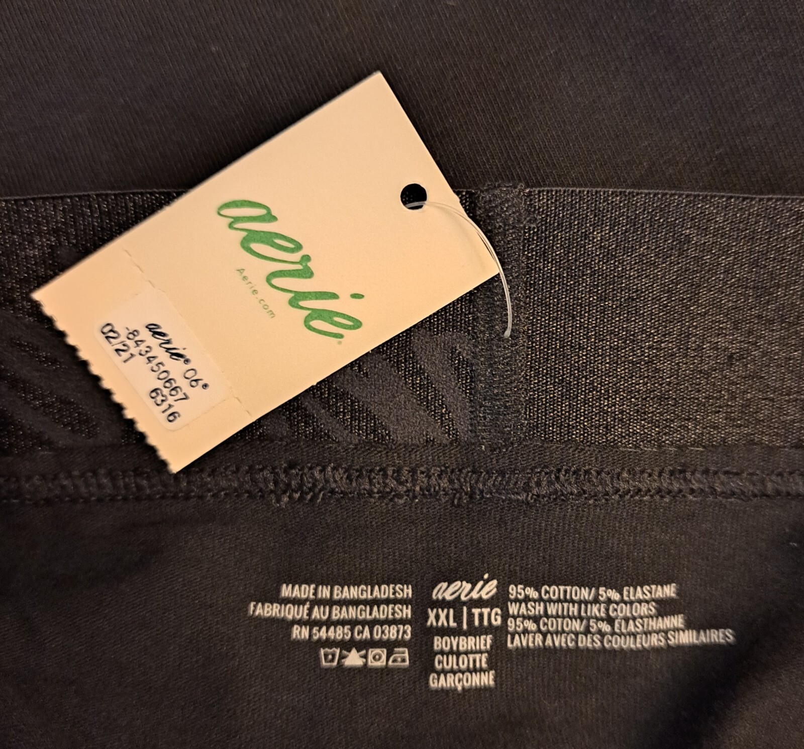 NWT Aerie Boybrief Panty XXL Black 2XL Basic Boy Brief eBay