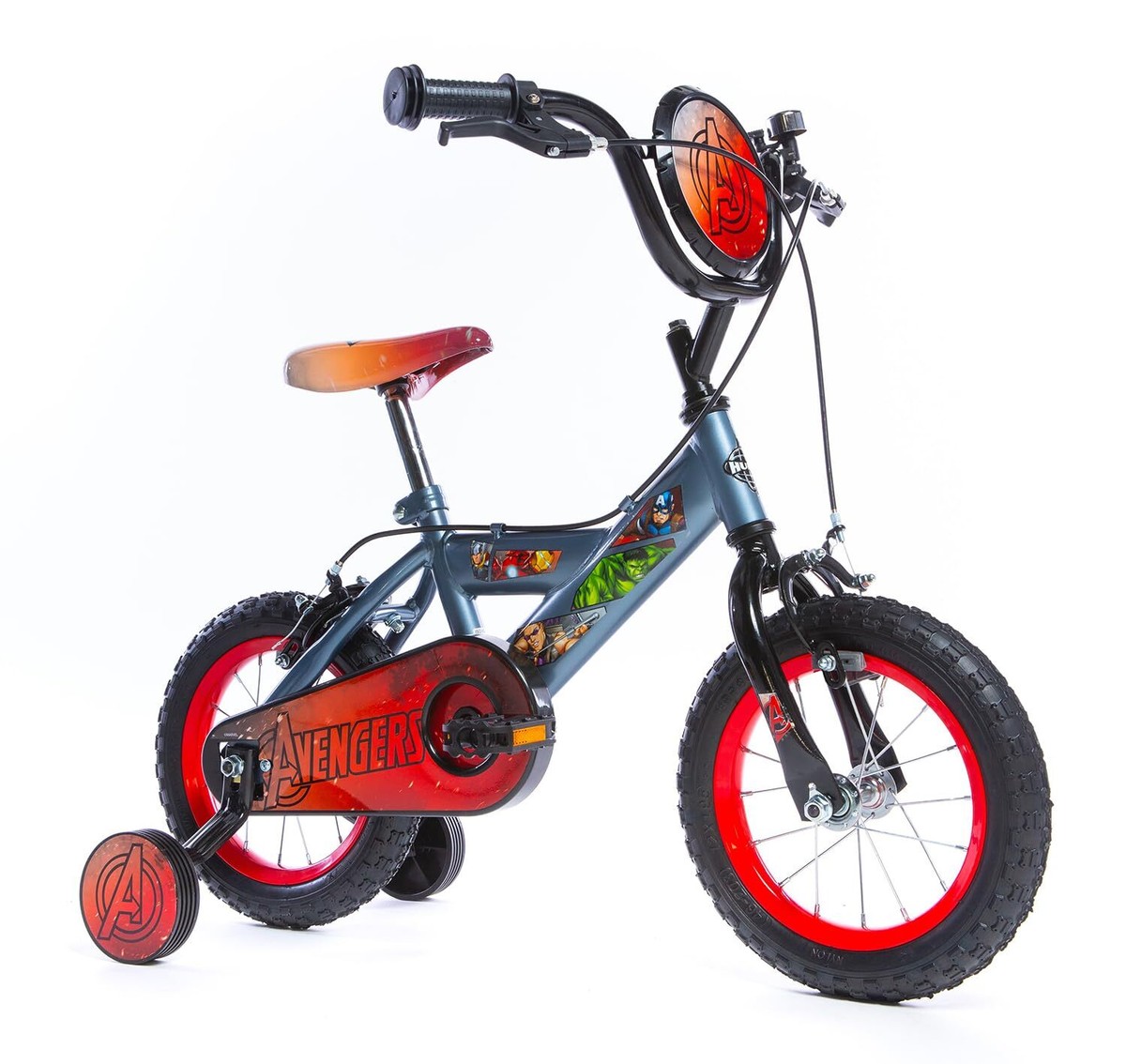 Huffy Avengers Boys Bike 12 Inch Ages 3-5 yrs 98-112cm Grey Red