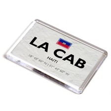 FRIDGE MAGNET - La Cab - Haiti - Lat/Long