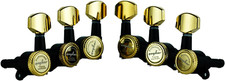 Gold  Black Guitar Locking Tuners 3L  3R for Electric  Acoustic Guitars