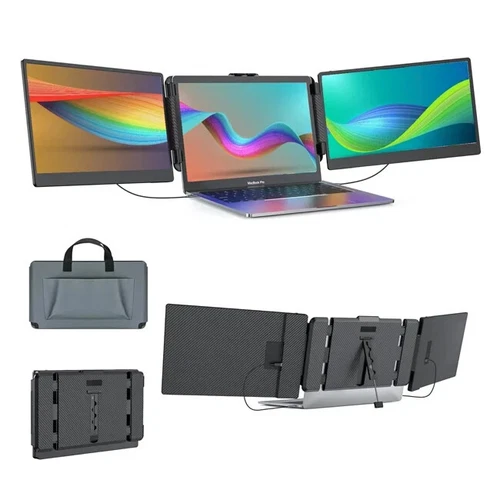 Triple Monitor 14 Inch Portable Monitor 1080P Laptop Screen