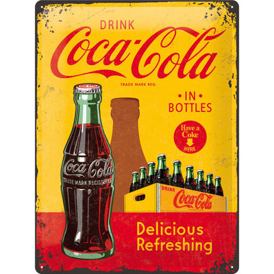  Schild Coca-Cola Werbeschild Vintage Nostalgie Werbung 30 x 40 cm *559