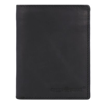 Greenburry Vintage Geldbörse RFID Leder 10cm #GB-GB-1701-RFID (schwarz)