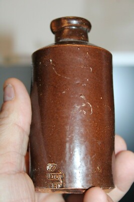 Antique, 4 1/2'', Stone Glazed, J. Bourne & Son, Master Ink Bottle, Item #A-4627