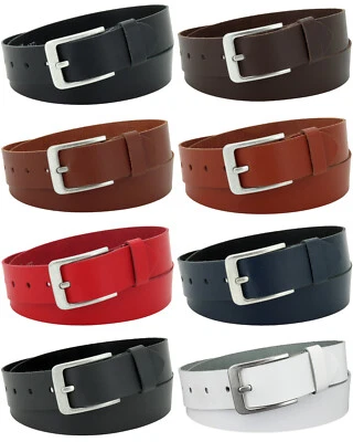 Gürtel 100 % Echt Leder Jeansgürtel 4cm Herren Damen Ledergürtel Gurt #4-0015-00