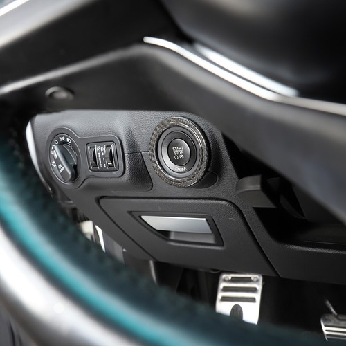 Carbon fiber Car Engine Start Stop Button Ring Cover for Maserati Ghibli 2014-21 - Picture 5 of 10