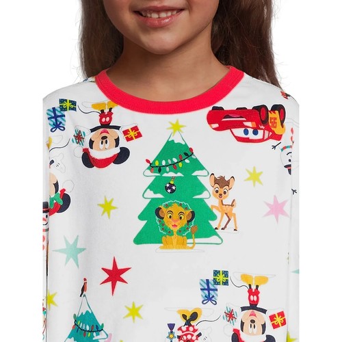 Disney 100 Girls' Celebration Long Sleeve Top & Pants Sleep Set 2pc SZ L (10-12) - Picture 2 of 5
