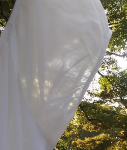 Vintage Komar White Double Nylon Chiffon Lacy Nightgown Gown Petite Ave L402 - Picture 2 of 8