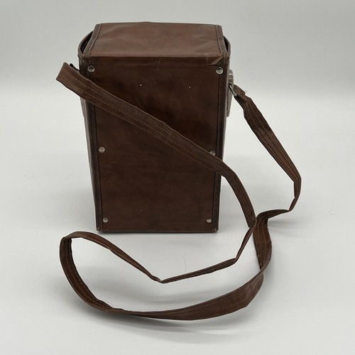 Borsa fotocamera vintage ecopelle marrone - 9,5"x6,25"x5" - spedizione veloce - Foto 3 di 9