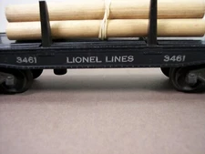 3G Lionel Postwar RARE 3461 RUBBER STAMPED Automatic Log Dump Car FANTASTIC!!!!!