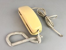 Vintage GoldStar Corded Push Buttons Tan Landline Wall Telephone HAC 2202