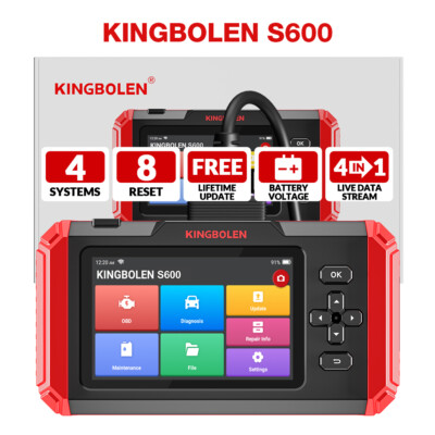 2026 KINGBOLEN S600 Profi KFZ Diagnosegerät Auto OBD2 Scanner 4System ENG ABS AT